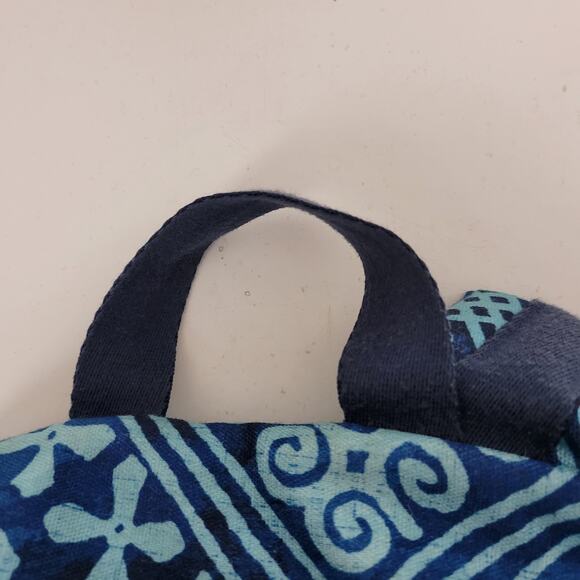 Vera Bradley Lighten Up Grand Cuban Tiles Womens Backpack Blue Laptop Bag - Picture 4 of 14